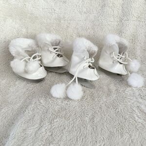 Build A Bear Workshop White Ice Skates Set Of 4 Shoes Accessories Toy